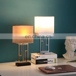 Good Quality Cheap Living Room Bedroom Metal Base Custom Hotel Decor Table Lamps for Bedroom thumbnail-1
