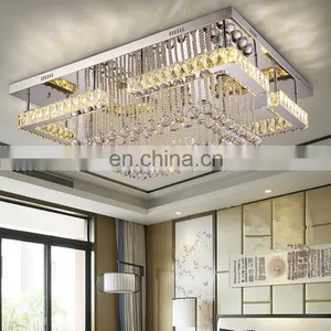 Square Crystal LED Ceiling Light Crystal Light Chandelier thumbnail-3