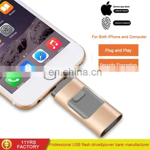 Hot Selling 3 in 1 USB Iflash Drive for Iphone Ipad Android 8G USB Flash Drive OTG With Best Price thumbnail-1