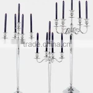 Wedding Centerpiece Candelabra With Silver Finish thumbnail-4
