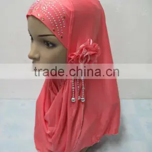A529 New Arrival Islamic Scarves Women Muslim One Piece Hijab Flower Hijab thumbnail-1