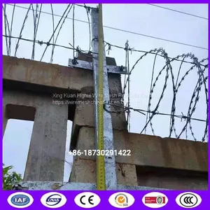 2.5mm Concertina Galvanized Razor Barbed Wire For Highway / Farm / Garden thumbnail-1