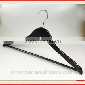 Black Home and Hotel Usage Thin Flat Wooden Hanger for Clothes Most Popular Supplier's Choice thumbnail-2