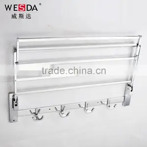 Wesda Stainless Steel Bathroom Wall Towel Shelf With Hooks A160 thumbnail-3
