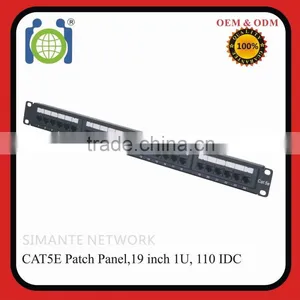 Network Equirement CAT5E 24 Port Patch Panel RJ45 110 IDC thumbnail-1