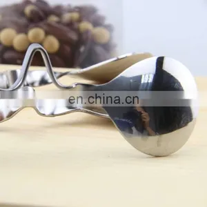 Stainless Steel Honey/Jam Spoon, Unique Design Flatware Curved Honey Stainless Steel Spoon For Honey thumbnail-2