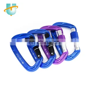 3.9inch 24kn Aluminum Hook Outdoor Rock Climbing Carabiner Hook With Screw Gate thumbnail-2