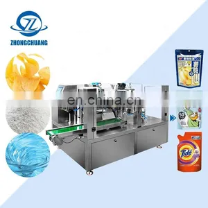 Automatic Meal Packaging Plastic Wrap Sugar Bags Fresh Polythene Packet Tomato Sauce Pouch Packing Machine thumbnail-1
