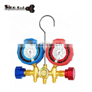 BRASS HVAC A/C REFRIGERATION KIT AC DOUBLE  R134  R410A AT-536H MANIFOLD GAUGE SET Manometer-Set r410 thumbnail-4