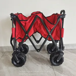 Hot Sale Folding Wagon Utility Beach Cart Outdoor Camping Wagon Collapsible Hand Trolley thumbnail-3