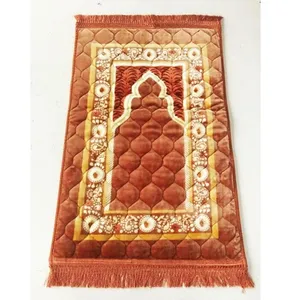 Luxury Foldable Portable Memory Foam Padded Muslim Prayer Mat Stand Set Customizable Couples Machine Made Washable thumbnail-3