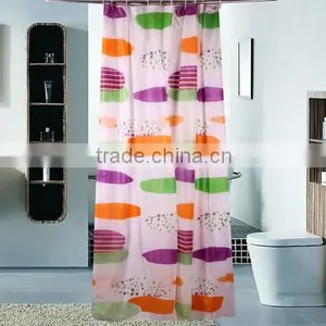 PEVA/PVC/Polyester Waterproof Bathroom Curtain the Curtain for the Bath Waterproof Polyester Bathroom Curtain Quality Choice thumbnail-5
