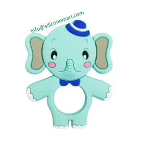Wholesale Elephant Shape Animal Food Grade Silicone Teethers for Babies Baby Chew Toy Teether From Shenzhen Siliconemart Tech Co.,Ltd. thumbnail-2