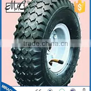 Cheap Wholesale Two Wheels Wagon Wheel Small Rubber Wheelbarrow Wheel 4.10 / 3.50-4 thumbnail-3