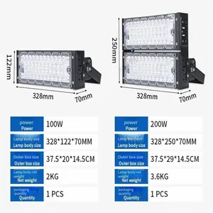 Outdoor Led Tennis Court Lights, Indoor Tennis Venue Lighting, 200w Polarized Lens Anti-glare Court Lights thumbnail-2