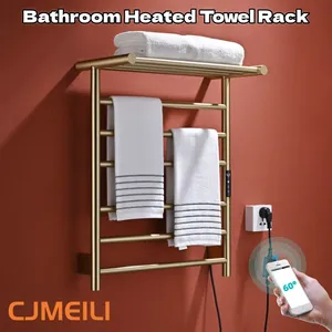Bathroom Electric Heated Towel Rack, Towel Warmer for Bathroom, Wall Mounted Stainless Steel,5 Colours thumbnail-1