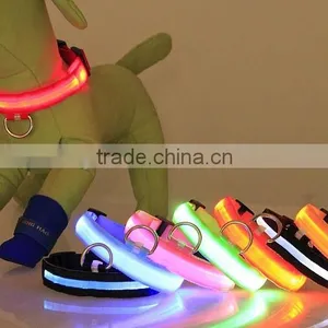 Wholesale Led Dog Collars , Nylon Collars , 2015 Fashion Led Dog Collar With Insulation Sheet in Stock! thumbnail-1