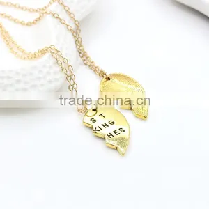 Best Bitches Broken Heart Necklace Pendant Necklace Wholesale thumbnail-4