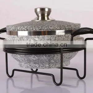 Stone Cooker Pot With Frame Granite Slab thumbnail-1