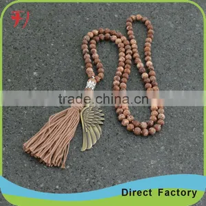 Fashion Long Woven Tassel Necklace Jewelry With Bead for Women Supplier's Choice thumbnail-1