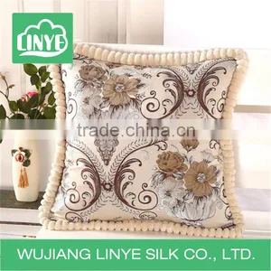 China Supplier Polyester Fabric Print Flower Cushion Quality Choice thumbnail-2
