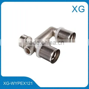 Yellow Gas Pipe Brass Press Fittings Union and Elbow/PE Pipe Brass Fittings thumbnail-4