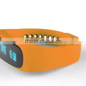 2015 Hot Selling New Model E02 Sport Bluetooth 4.0 Pedometer Smart Bracelet Health Sleep Monitoring Smart e Band thumbnail-2