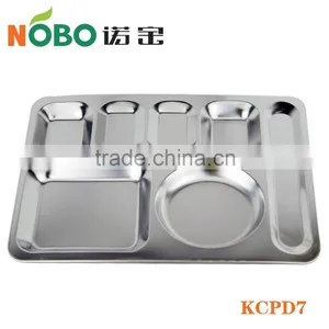 Fast Dinner High Quality and Durable Recycle 7 Compartments Metal Food Dish thumbnail-1