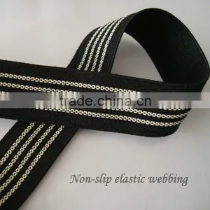 Non-slip Elastic WebbingBlack Polyester Non-slip Elastic Webbing thumbnail-1