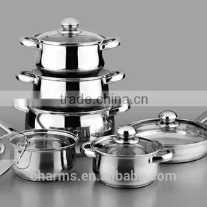 12pcs Different Type Cookware Stainless Steel Wok Set thumbnail-1