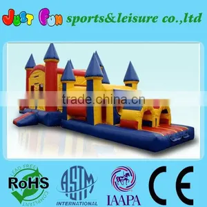 44ft Long Castle Obstacle Combo Inflatable Castle Obstacle Course thumbnail-1