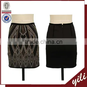 2016 Ladies Formal Skirt and Blouse Pattern Beaded Latest Model Skirt thumbnail-1
