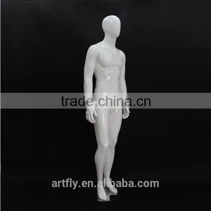 High Gloss White Unbreakable Plastic Mannequin thumbnail-4