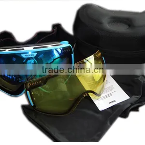 Unisex Adults Detachable Lens and Super Big Spherical REVO Goggles Snowmobile Ski Sunglasses & Snowboard Goggles thumbnail-1
