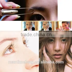 Stainless Steel Make Up Tool LED Light Eyelash Eyebrow Hair Removal Tweezer thumbnail-3