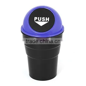 2016 New Design Black Plastic Cover Home Car Ashtray Trash Bin Can Garbage Container thumbnail-1