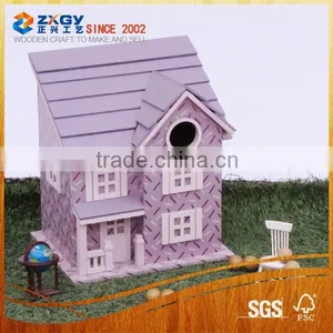 Small Handemade Decorative Wood Craft Bird House Model Wholesale thumbnail-1