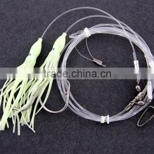 Groper Heavy Duty Rigs Two or Three Luminous Squids 13/0 Recurve Circle Hooks Effective on Other Deep Water Fish thumbnail-5
