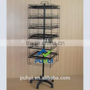 Floor Metal Revolving Peg Display Stand From China Factory thumbnail-1