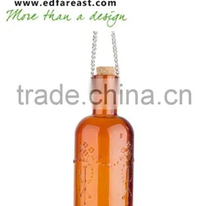Hobnail Glass Hanging Tray With Bottle Birdfood Feeding Bottle thumbnail-6