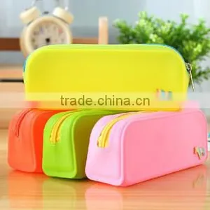 China Factory Supply Colorful Silicone Rubber Pencil Case for Student Online Selling thumbnail-1