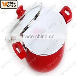 Aluminum White Ceramic Casserole Cookware Set thumbnail-1