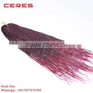 Japanese Fiber Solid and Ombre Color Senegalese Twist Hair Crochet Hair Extension thumbnail-4