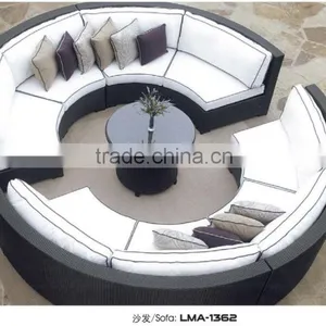 Outdoor Poly Rattan Sofa Furniture Round Sofa thumbnail-1