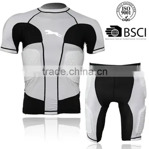 Rugby Protection Padded Top Football Pro Combat Compression Gear Padded Compression Wear Quality Choice thumbnail-1