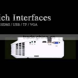 2016 Most Powerful New Model 1000 Lumens Mini HD LED Android Projector HX888 Portable Multimedia Home Theater for pc and Mobile thumbnail-3