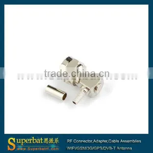 f Male to Bnc Female Connector Crimp Plug Right Angle Connector for RG179 thumbnail-1
