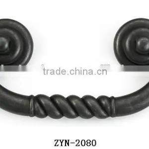Vintage Zinc Alloy Cabinet Pull Handle With Black Powder Coating thumbnail-1