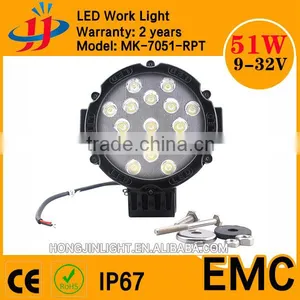 China Top Selling Spot Led Lights Outdoor Led Light 4x4 Led Headlight 51w for Offroad Jeep SUV Supplier's Choice thumbnail-1