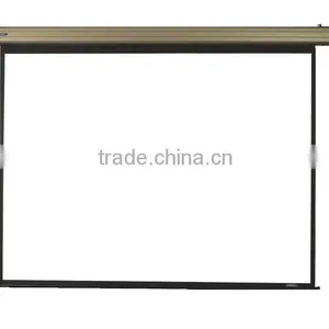 60-200'' Motorized Projection Screen for Home Business Presentation Aluminum Frame PVC Material thumbnail-1